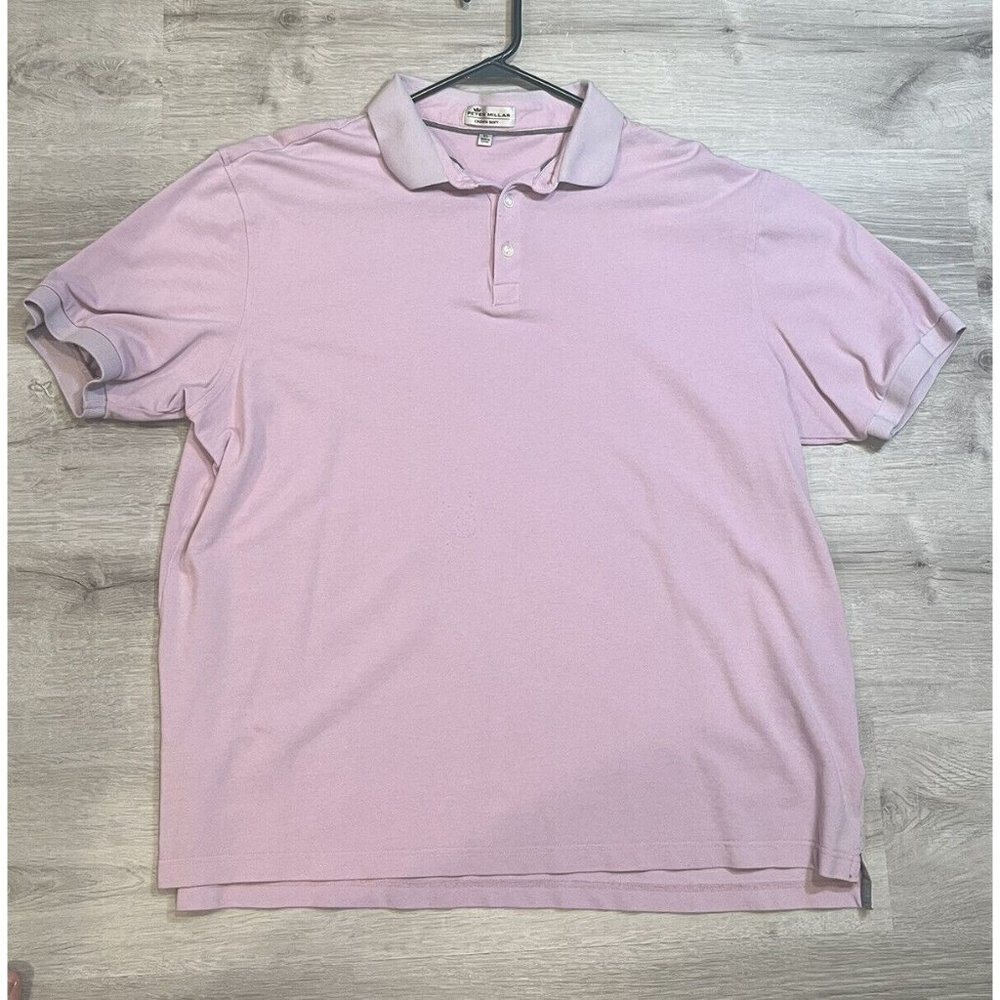 PETER‎ MILLAR Crown Soft POLO Size XL Lavender GOLF